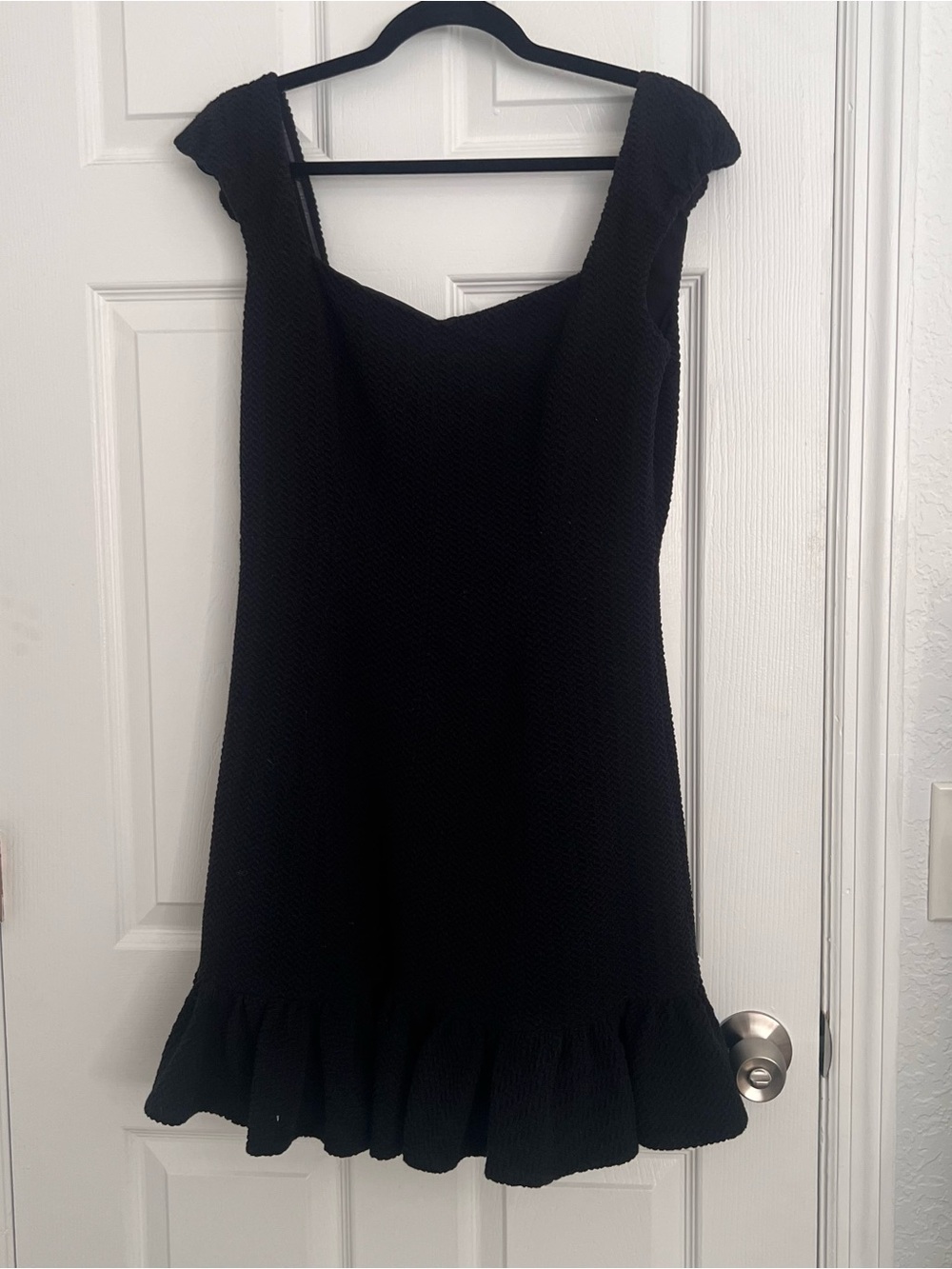 Rebecca Taylor Classic Black Ruffle-Hem Women's Dress